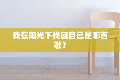 我在阳光下找回自己是哪首歌？