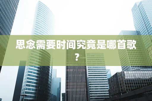 思念需要时间究竟是哪首歌？