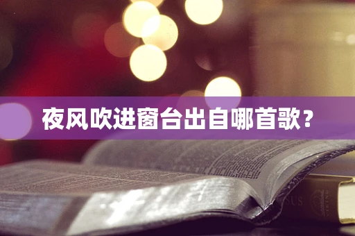 夜风吹进窗台出自哪首歌？