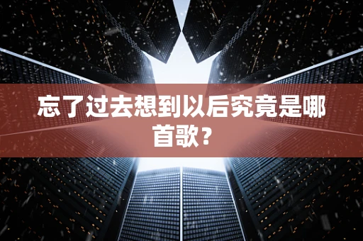 忘了过去想到以后究竟是哪首歌？