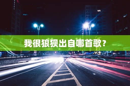 我很狼狈出自哪首歌？