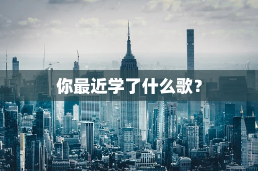 你最近学了什么歌？