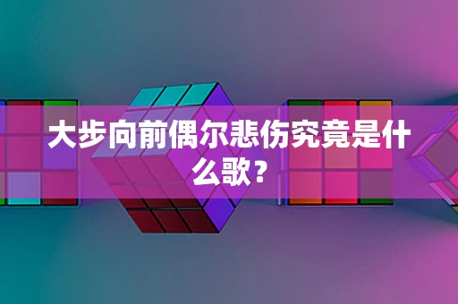 大步向前偶尔悲伤究竟是什么歌？