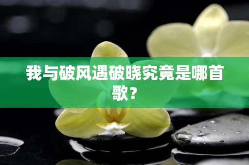 我与破风遇破晓究竟是哪首歌？