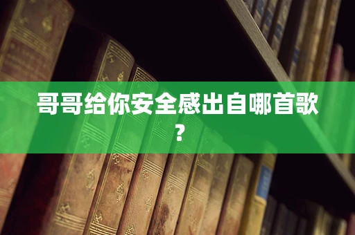 哥哥给你安全感出自哪首歌？