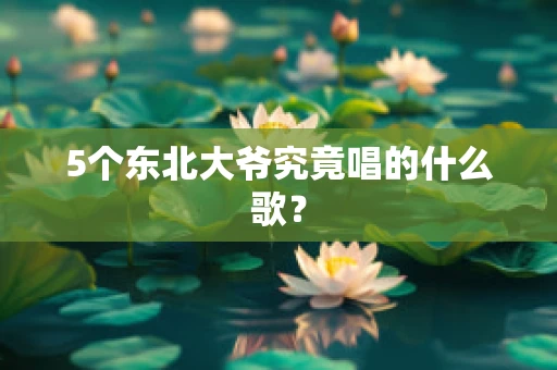 5个东北大爷究竟唱的什么歌？
