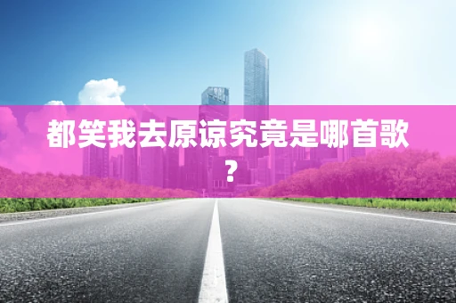 都笑我去原谅究竟是哪首歌？