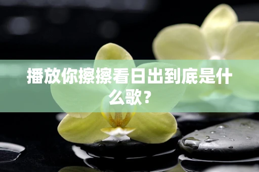 播放你擦擦看日出到底是什么歌？