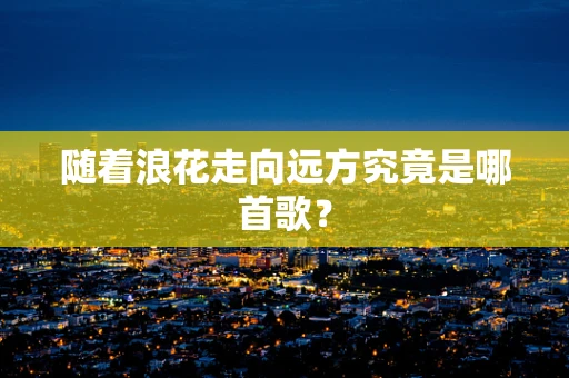 随着浪花走向远方究竟是哪首歌？