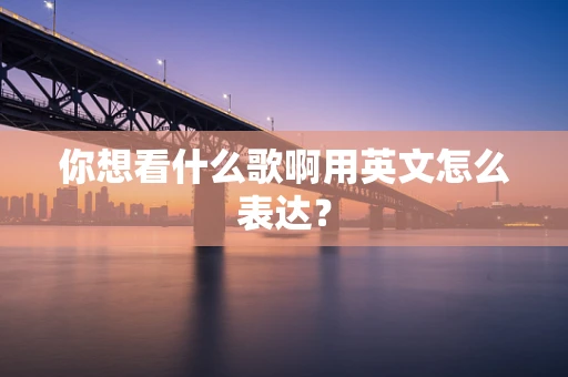 你想看什么歌啊用英文怎么表达？