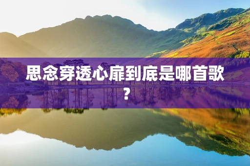 思念穿透心扉到底是哪首歌？