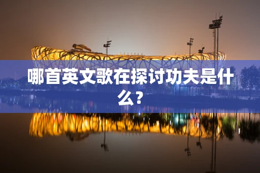 哪首英文歌在探讨功夫是什么？