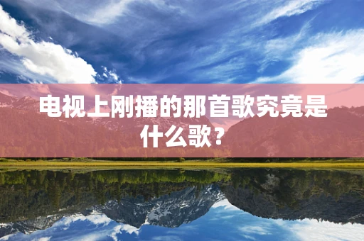 电视上刚播的那首歌究竟是什么歌？