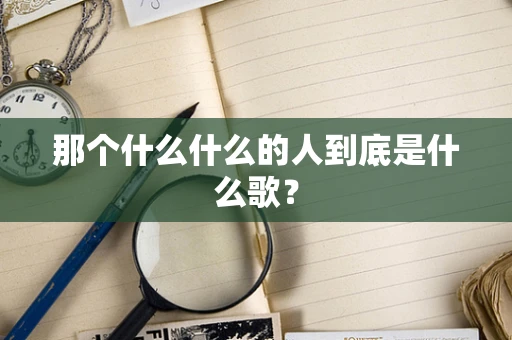 那个什么什么的人到底是什么歌？