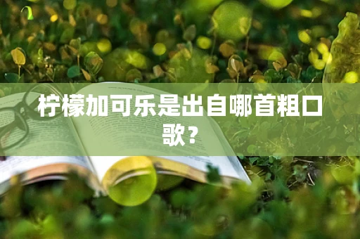 柠檬加可乐是出自哪首粗口歌？