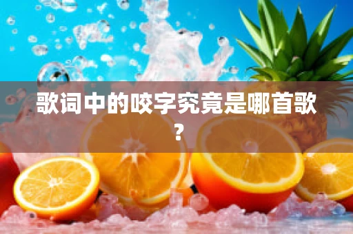 歌词中的咬字究竟是哪首歌？