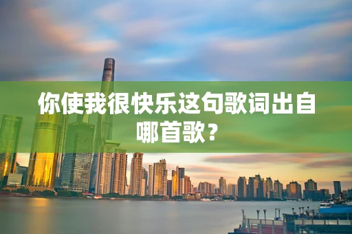 你使我很快乐这句歌词出自哪首歌？