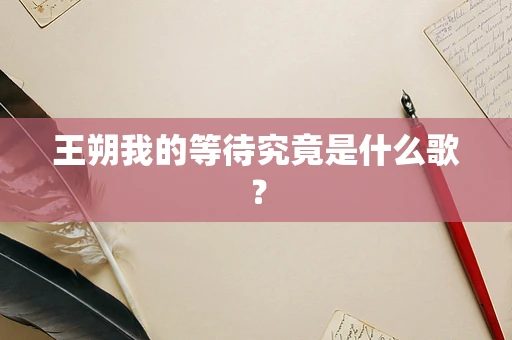 王朔我的等待究竟是什么歌？