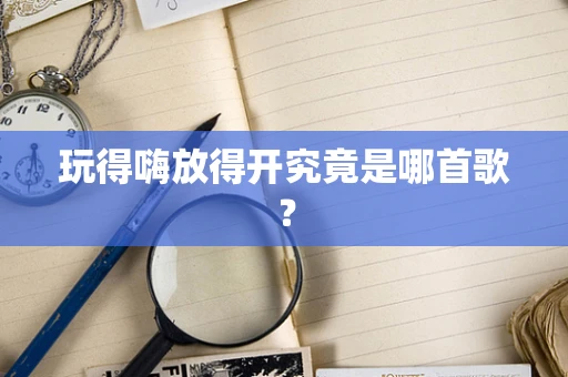 玩得嗨放得开究竟是哪首歌？