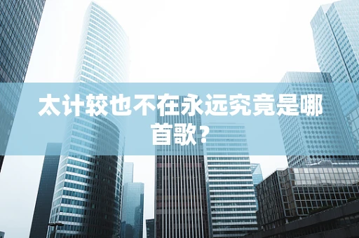 太计较也不在永远究竟是哪首歌？