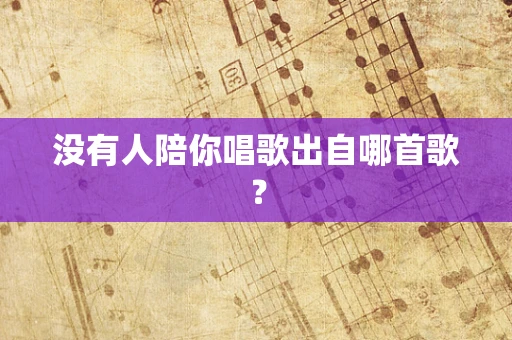 没有人陪你唱歌出自哪首歌？