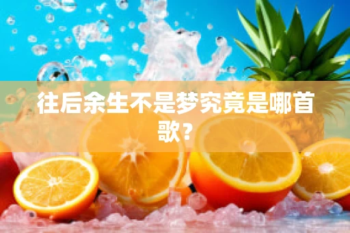 往后余生不是梦究竟是哪首歌？