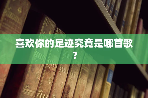 喜欢你的足迹究竟是哪首歌？