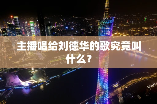 主播唱给刘德华的歌究竟叫什么？