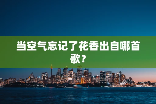 当空气忘记了花香出自哪首歌？