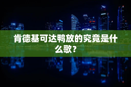 肯德基可达鸭放的究竟是什么歌？