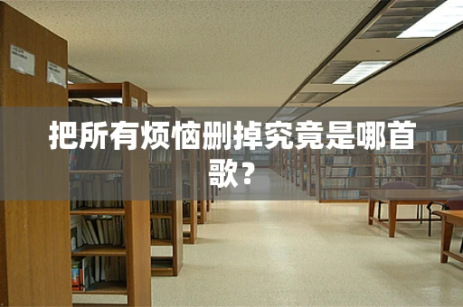 把所有烦恼删掉究竟是哪首歌？