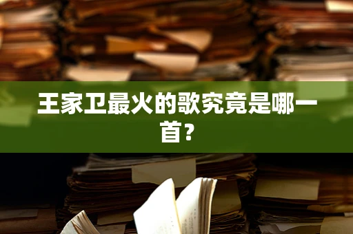 王家卫最火的歌究竟是哪一首？