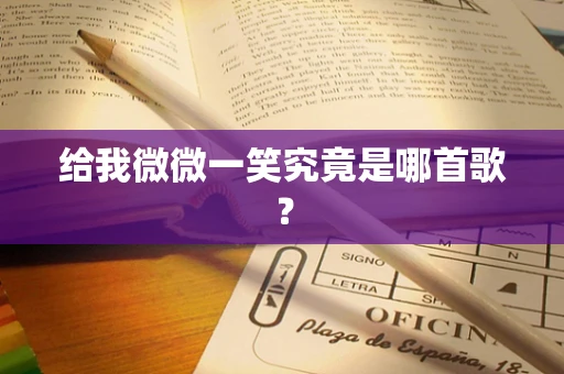 给我微微一笑究竟是哪首歌？