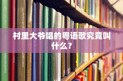 村里大爷唱的粤语歌究竟叫什么？