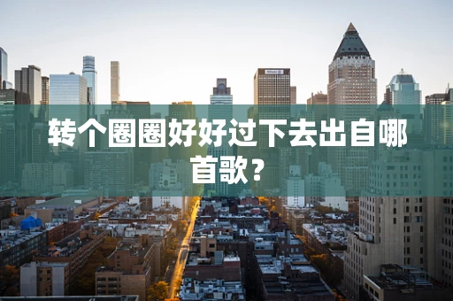 转个圈圈好好过下去出自哪首歌？
