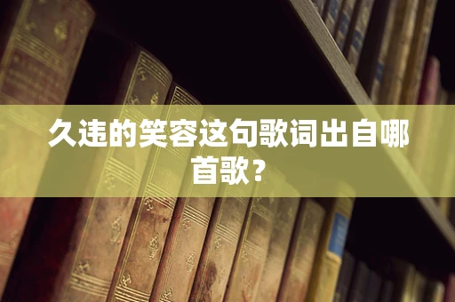 久违的笑容这句歌词出自哪首歌？