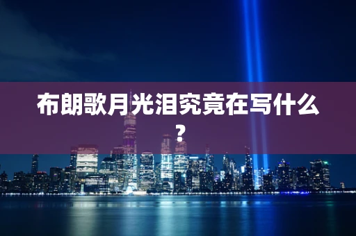 布朗歌月光泪究竟在写什么？