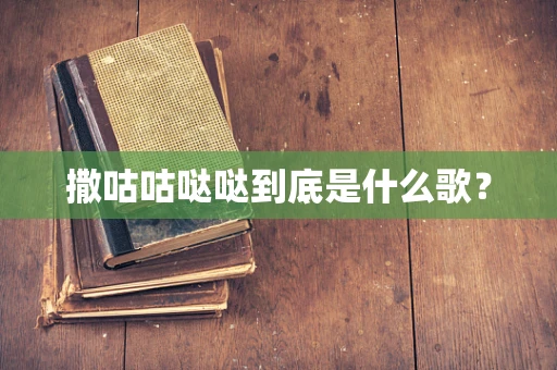 撒咕咕哒哒到底是什么歌？
