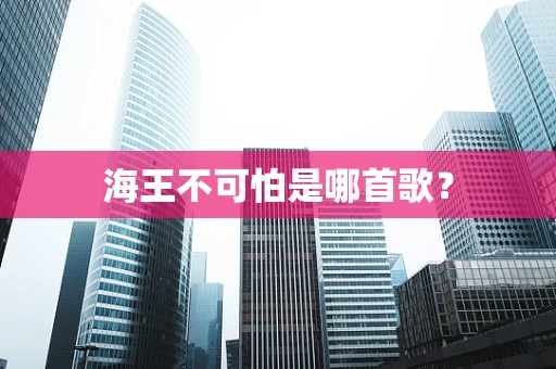 海王不可怕是哪首歌？