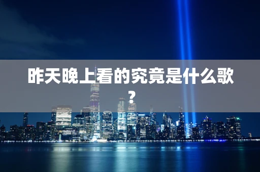 昨天晚上看的究竟是什么歌？