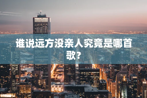 谁说远方没亲人究竟是哪首歌？
