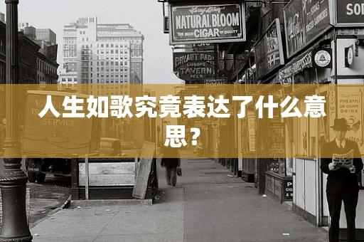 人生如歌究竟表达了什么意思？