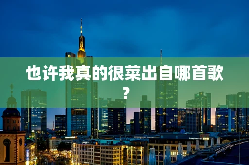 也许我真的很菜出自哪首歌？