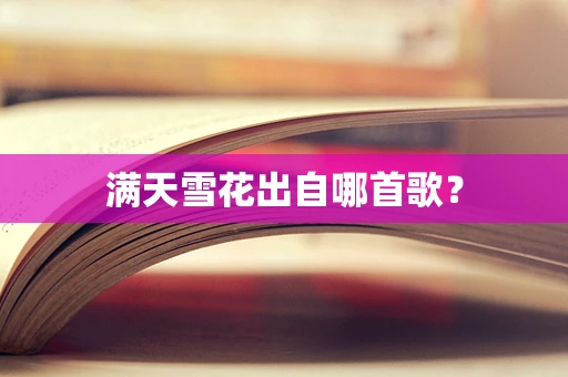满天雪花出自哪首歌？
