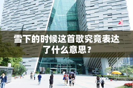 雪下的时候这首歌究竟表达了什么意思？