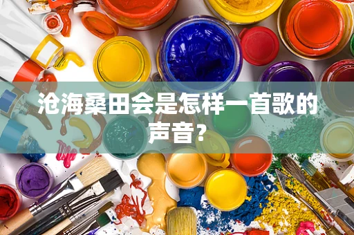 沧海桑田会是怎样一首歌的声音？