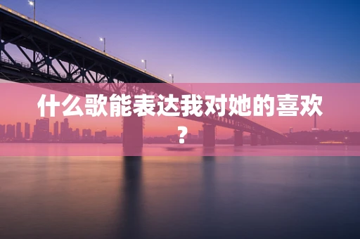 什么歌能表达我对她的喜欢？