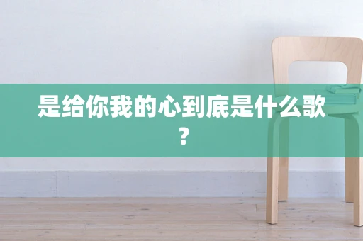 是给你我的心到底是什么歌？