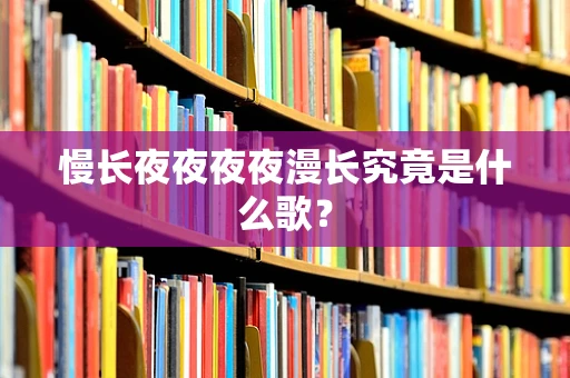 慢长夜夜夜夜漫长究竟是什么歌？