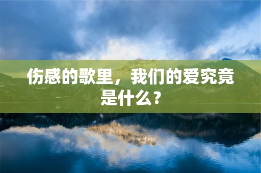 伤感的歌里，我们的爱究竟是什么？